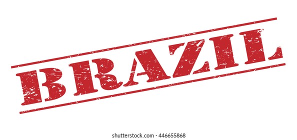 brazil vector stamp on white background
