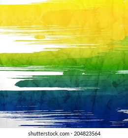 Brazil.  Vector Water Color Background 