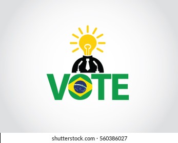 Brazil Vote Podium Bright Idea Politician