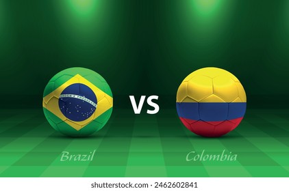 Brasil vs Colombia marcador de fútbol transmitido torneo Plantilla América 2024