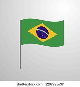 Brazil Waving Flag