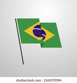 Brazil waving flag