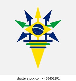 Brazil World Sports Torch Vector