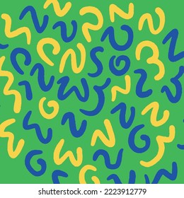 Brazilian abstract  Modern line Hand drawing pattern. Vector.