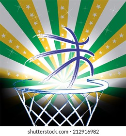 Brazilian basket ball, vector 