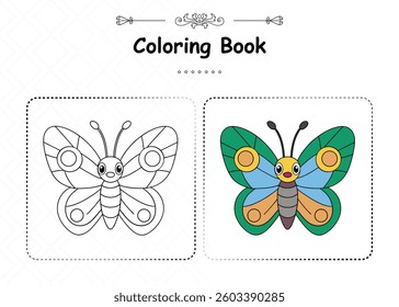 Brazilian Butterfly Coloring Animal Illustration