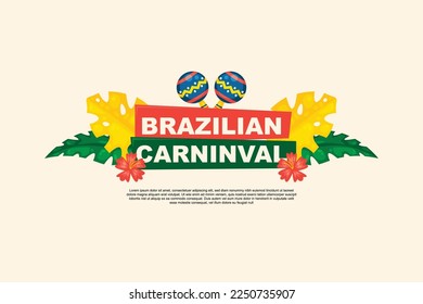 brasilianischer karnineller Hintergrund. Vektorgrafik-Hintergrund.