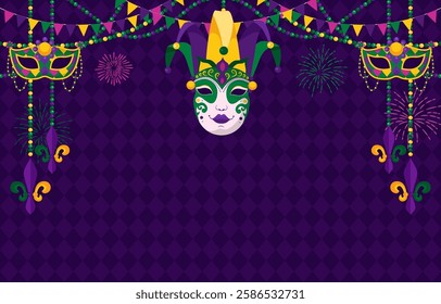 Brazilian Carnival background, masquerade flyer, poster template. vector eps 10