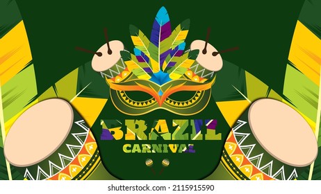 Brazilian carnival background. post background, banner poster, music event poster and party 