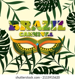 Brazilian carnival background. post background, banner poster, music event poster and party 