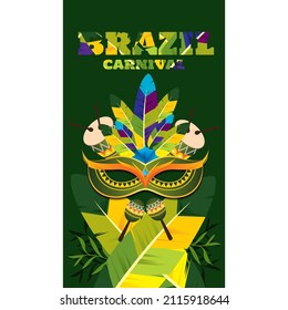 Brazilian carnival background. post background, banner poster, music event poster and party 