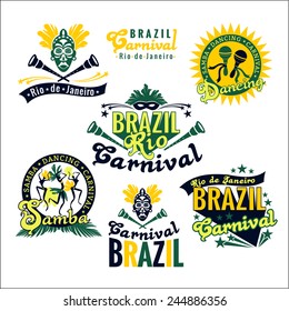 Brazilian Carnival. Big set of Brazilian templates for graphic modules, banners, posters, flyers, presentations.