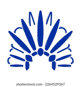 brazilian carnival brush on white background, vector illustration.