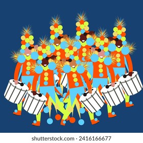 Brazilian Carnival - Diversity - Musicians of the Samba School Drum Section