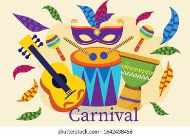 Brazilian Carnival Festival Celebration Illustration