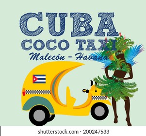 brazilian carnival girls with cuba coco taxi