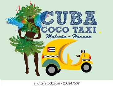 Brazilian Carnival Girls With Cuba Coco Taxi