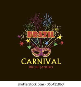 Brazilian Carnival logo and emblem