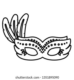 brazilian carnival mask with feathers