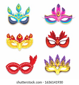 Brazilian Carnival Mask Vector Collection