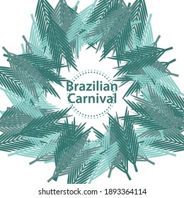 Brazilian carnival music festival masquerade vector image