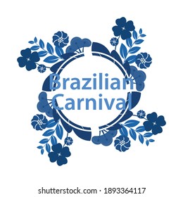 Brazilian carnival music festival masquerade vector image