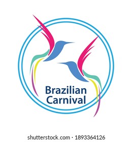 Brazilian carnival music festival masquerade vector image