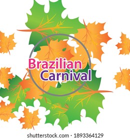 Brazilian carnival music festival masquerade vector image