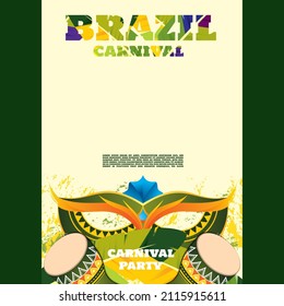 antecedentes del partido carnaval brasileño. antecedentes de publicaciones, afiche de pancartas, afiche de evento musical y fiesta 