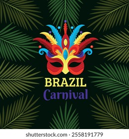 Brazilian carnival. Signboard, banner, poster, placard, poster.