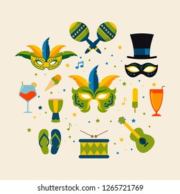 Brazilian Carnival template vector illustration 