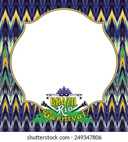 Brazilian Carnival. Vector colorful background. Frame for design.