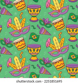 Brazilian Carnival Vector Illustration Design.