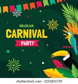 Brazilian Carnival Vector Illustration Design.