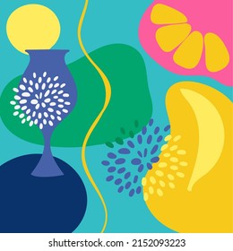 Brazilian cocktail party retro background