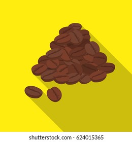 Brazilian coffee icon in flate style isolated on white background. Brazil country symbol stock vector illustration.