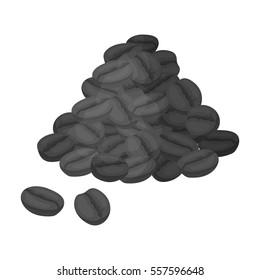 Brazilian coffee icon in monochrome style isolated on white background. Brazil country symbol stock vector illustration.