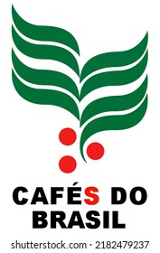 Brazilian coffee or Logo Café do Brasil. EPS format.