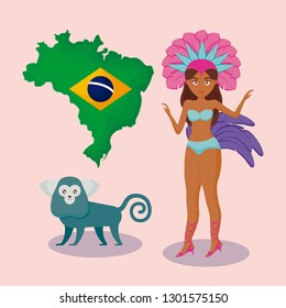 brazilian culture set icons