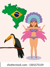 brazilian culture set icons