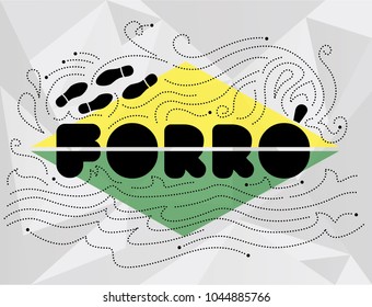 Brazilian dance forro typography