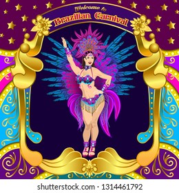 Brazilian Dancer with greeting pose