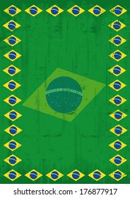 Marco de póster sucio de Brasil
