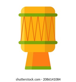 brazilian drum flat clipart vector illustration