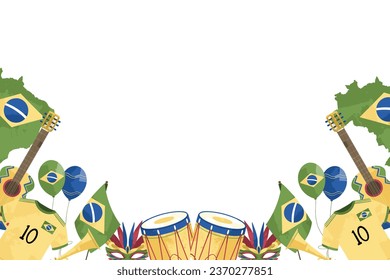 Brazilian Element Illustration Frame Background