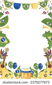 Brazilian Element Illustration Frame Background