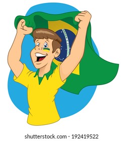 Brazilian fan cheering