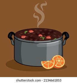 Brazilian Feijoada. Brazilian beans. 
Brazillian tipical food.