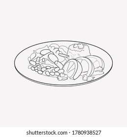 Brazilian feijoada icon line element. Vector illustration of brazilian feijoada icon line isolated on clean background for your web mobile app logo design.