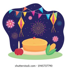 brazilian festa junina colorful illustration